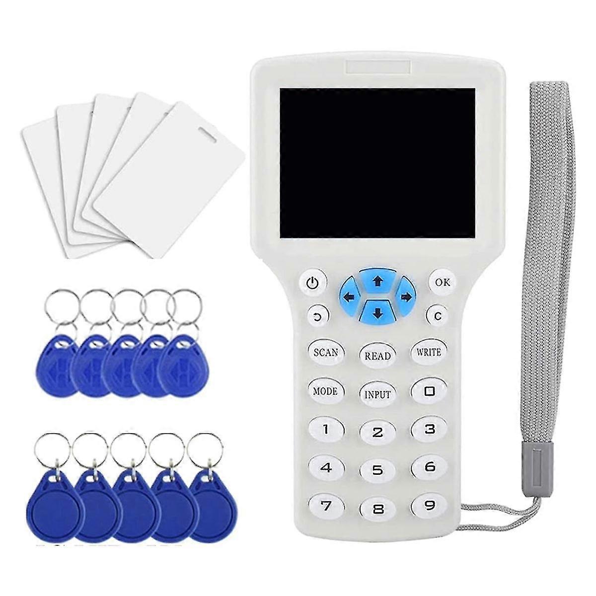 Rfid Nfc Copier Reader Writer 10 Frequency Programmer For Id Ic Card/keyfob And 13.56mhz Uid Key Ac