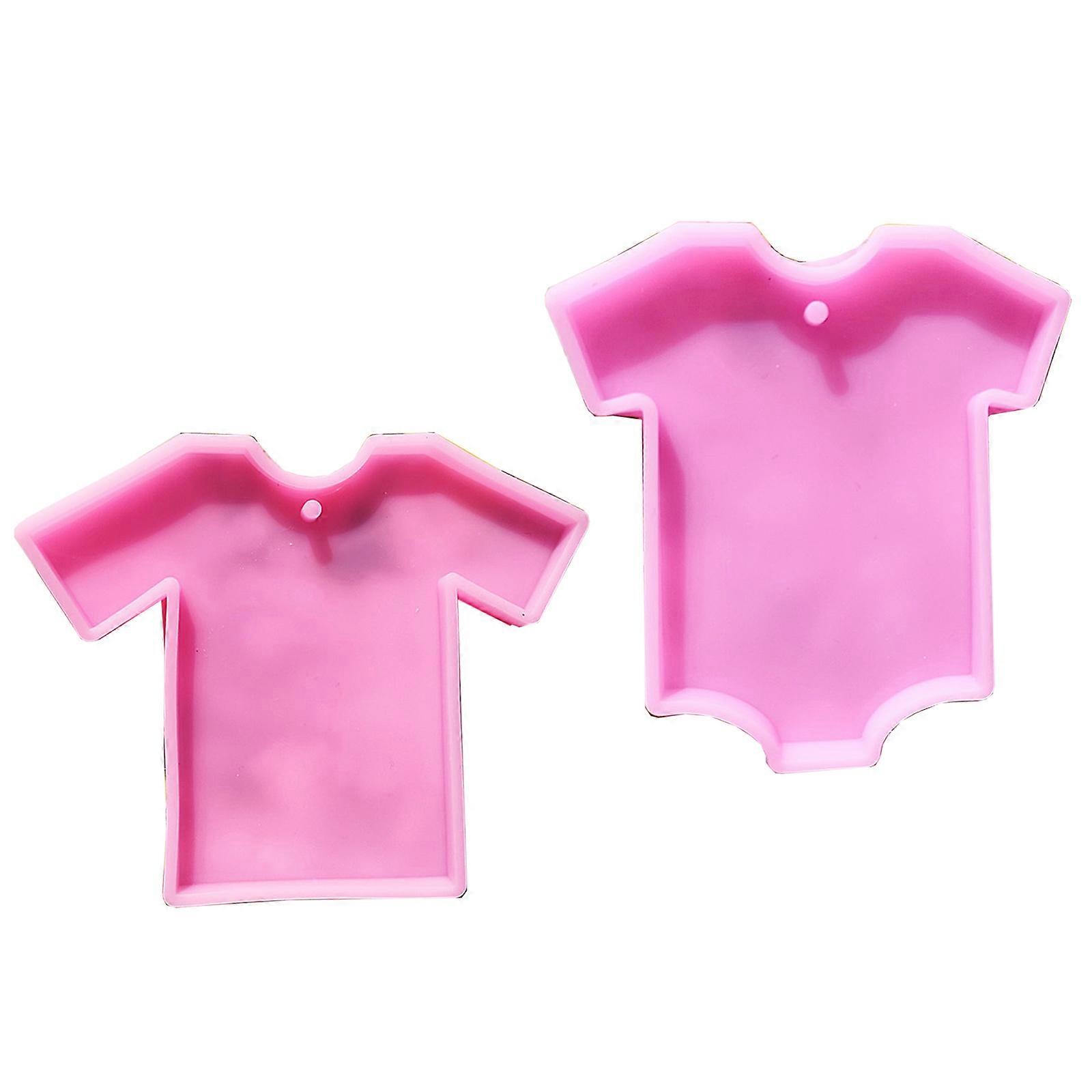 2Pcs Clothes Shirt Keychain Mold Epoxy Crystal Silicone Mold Customized Mold