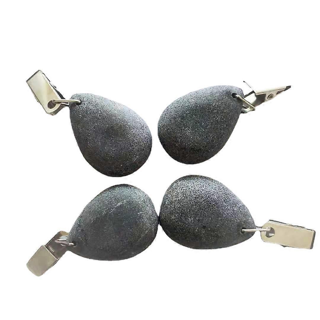 4Pcs Tablecloth Weights, Stone Tablecloth Weights With Clip, Marble Tablecloth Weights, Tablecloth Pendant