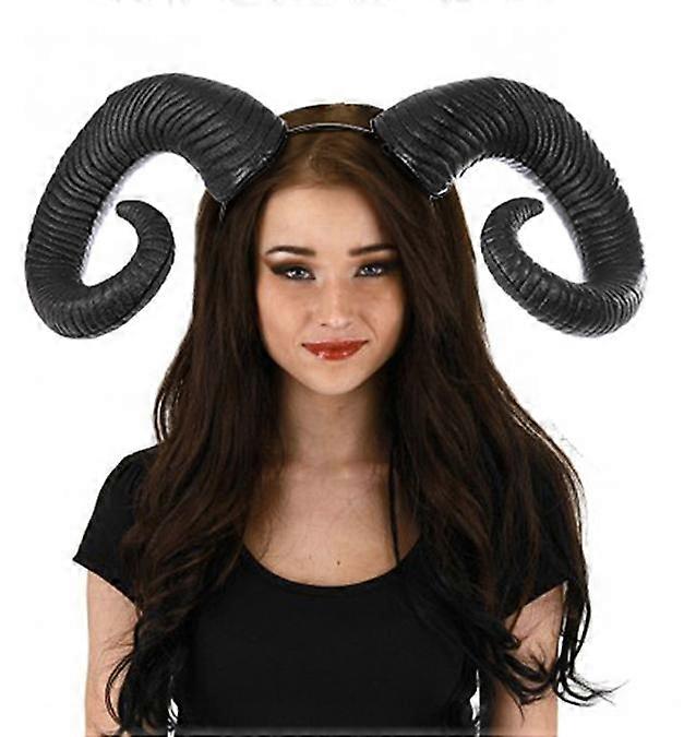 Black Sheep Horns Headband for Halloween Costume