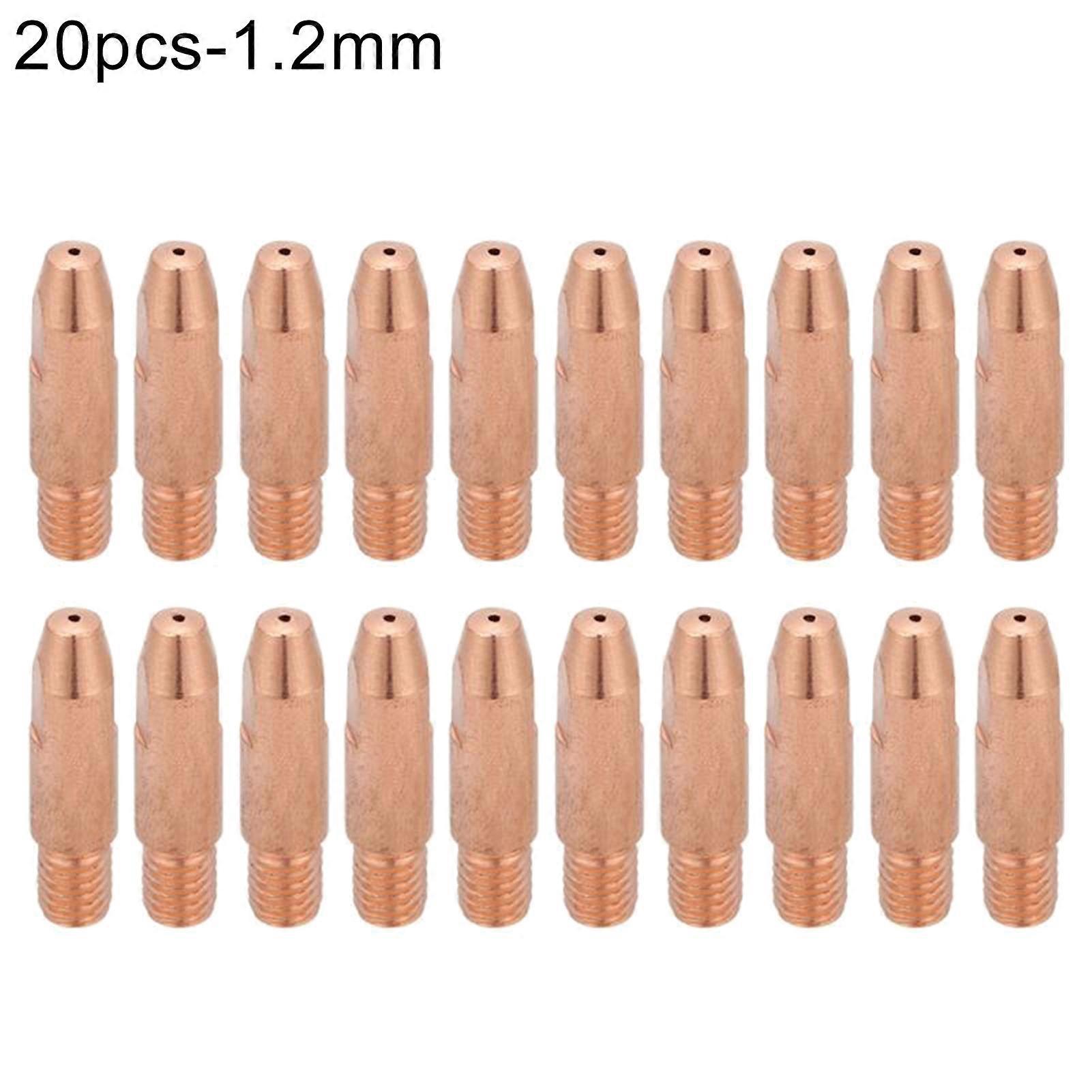 20Pcs 24KD 0.8/1/1.2mm Copper Contact Tips Welding Nozzles Machine Accessory