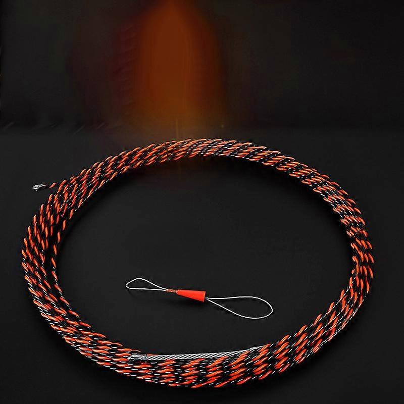 15M 50ft Fish Tape Cable Puller Cable Rods Kit with 1*tightener,  PET Electrical Cable Puller Through Wall Wire Guide Device Threader Fish Cable Faste