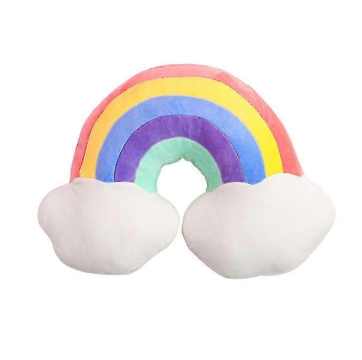 Rainbow Plush Stuffed Pillow Doll , Soft Cushion