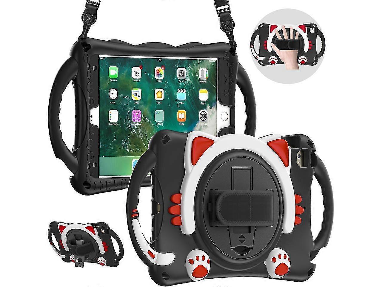 Ipad Mini 5th/4th/3rd/2nd/1st Generation Case For Kids, Silicone Rubber Shockproof Cover For Ipad Mini 5 4 3 2 1 With Adjustable Strap,handle Grip,pen