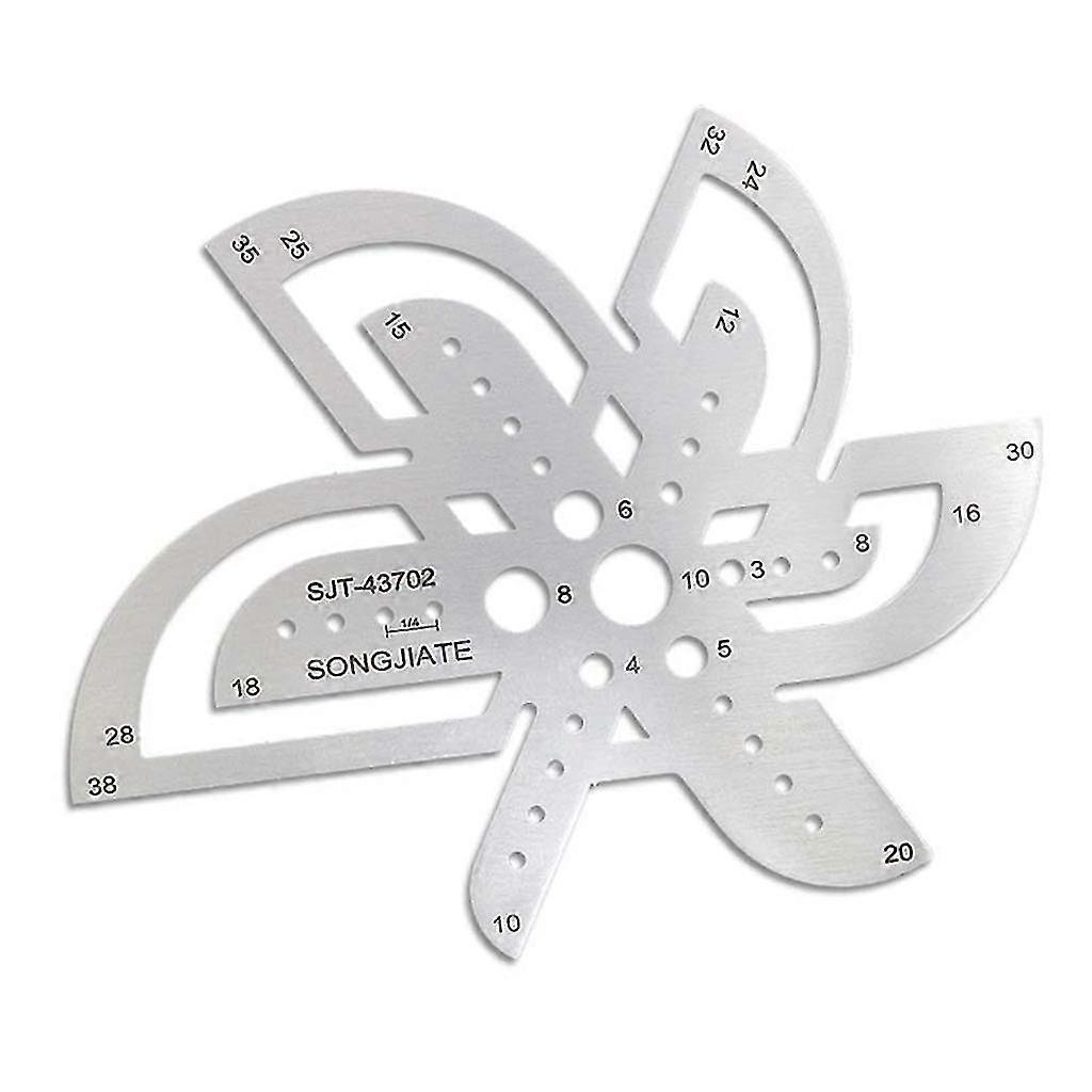 Leather Cutting Tool Corner Cutters Circle Ruler Metal Drawing Template Guide