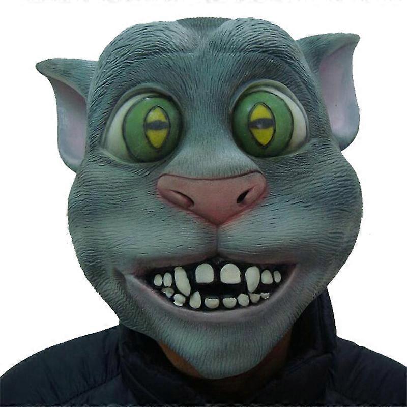 猫マスク面白い動物のヘッドカバーラテックスフルフェイスコスプレパーティー小道具馬ロバヘルメット大人の変装ハロウィーンコスチューム男性用