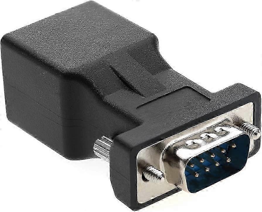 RJ45 - RS232, Seri Bağlantı Noktası DB9 9 Pin Erkek - Dişi RJ45 Cat5e / 6 Ethernet / LAN Uzatma Adaptörü erkek kafa