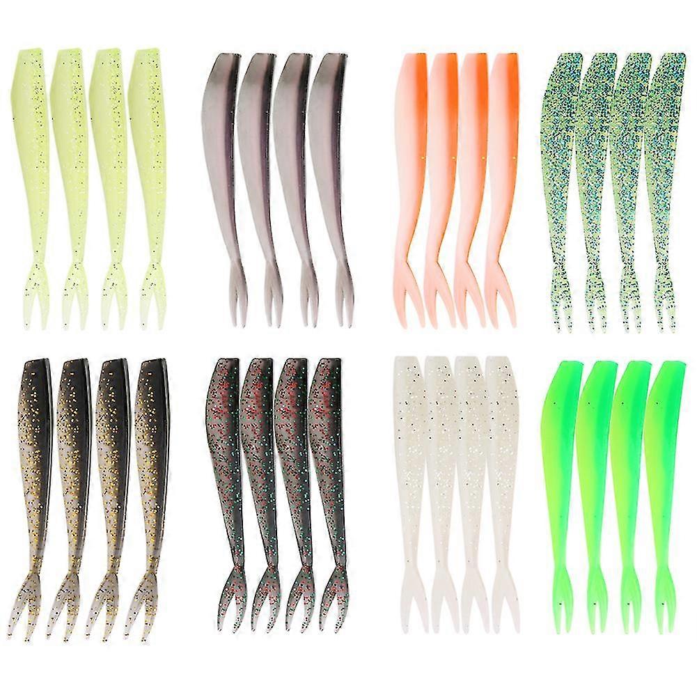 Soft Vivid Fishing Lure Baits 100mm with Fork Tail Accessory