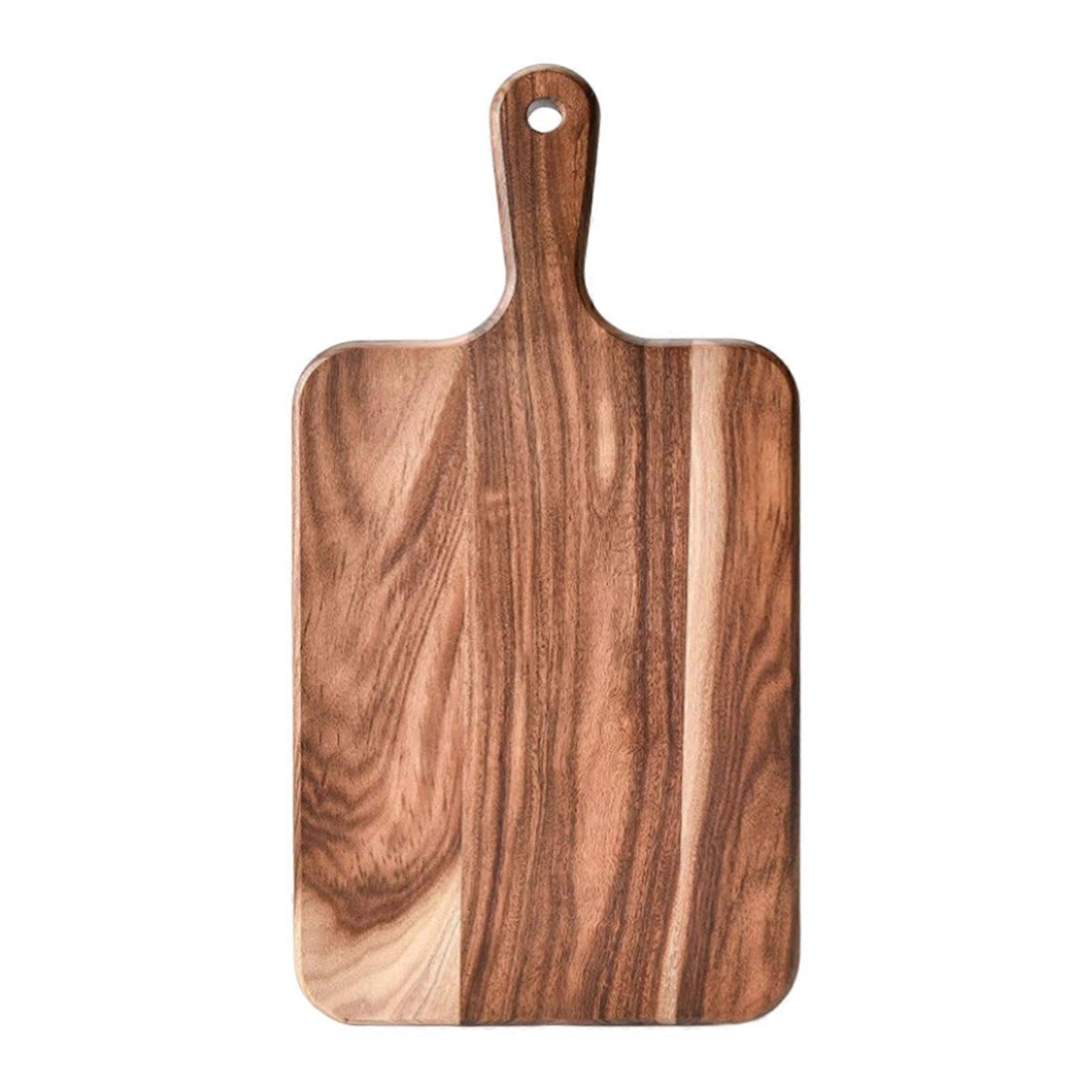Wood Cutting Board with Handle Heavy-Duty Wooden Charcuterie Chopping Board for Meat Cheese Vegetables Bread Versatile Kitchen Serving Board