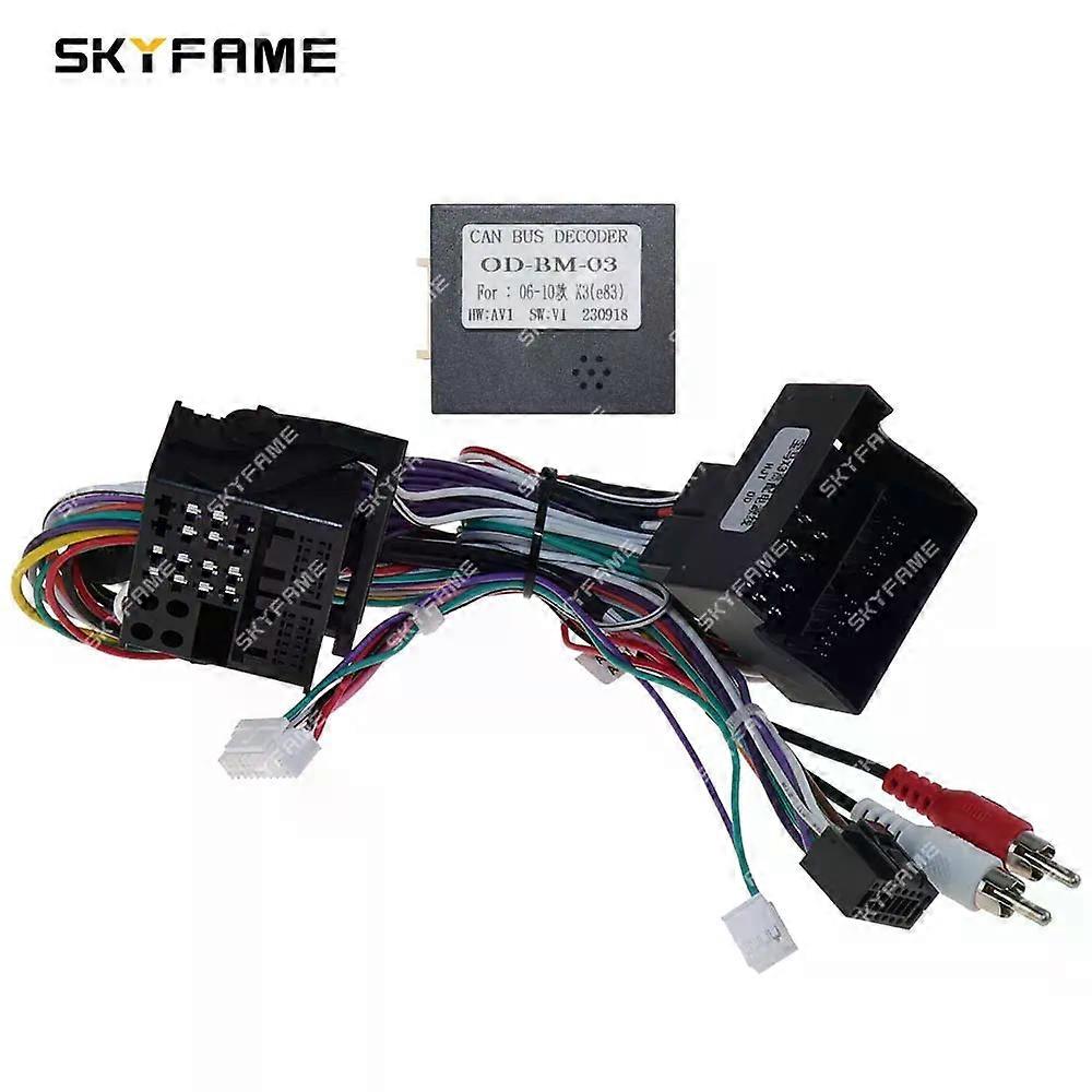 Gjelder 16pin bilstereo ledningsnettadapter canbus boks strømkabel dekoder for BMW X3 E83 OD-BW-03