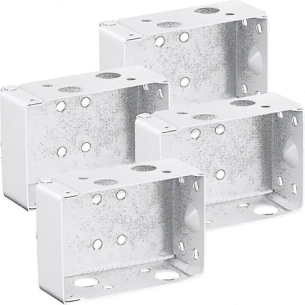 4 Pieces Blind Brackets 2 Inch Low Profile Box Mounting Bracket For Headrail (white)