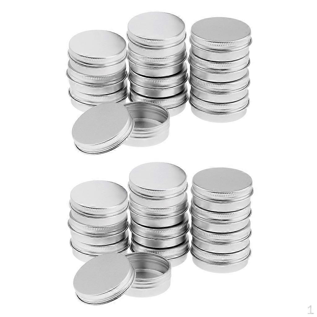 30ml Aluminum Lip Balm Tin Container Bottle Empty Jar Cosmetic Pot Screw 24x