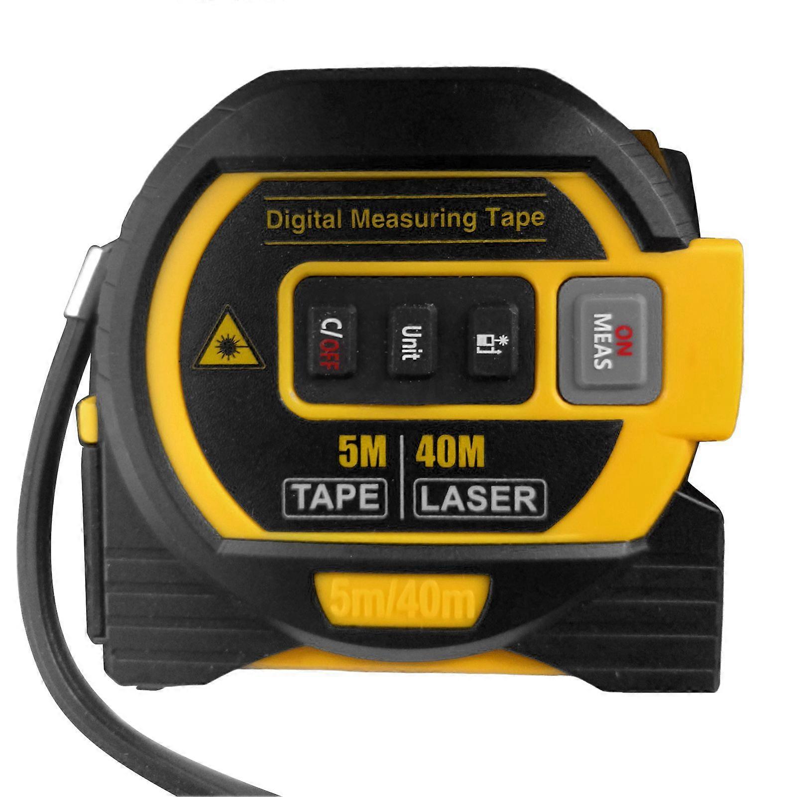 3-in-1 Laser Measure Tool - 40M/60M Laser Distance Meters, 5M Tape, Cross Line, Rechargeable Measure Tool for Area, Volume, Multiple Units