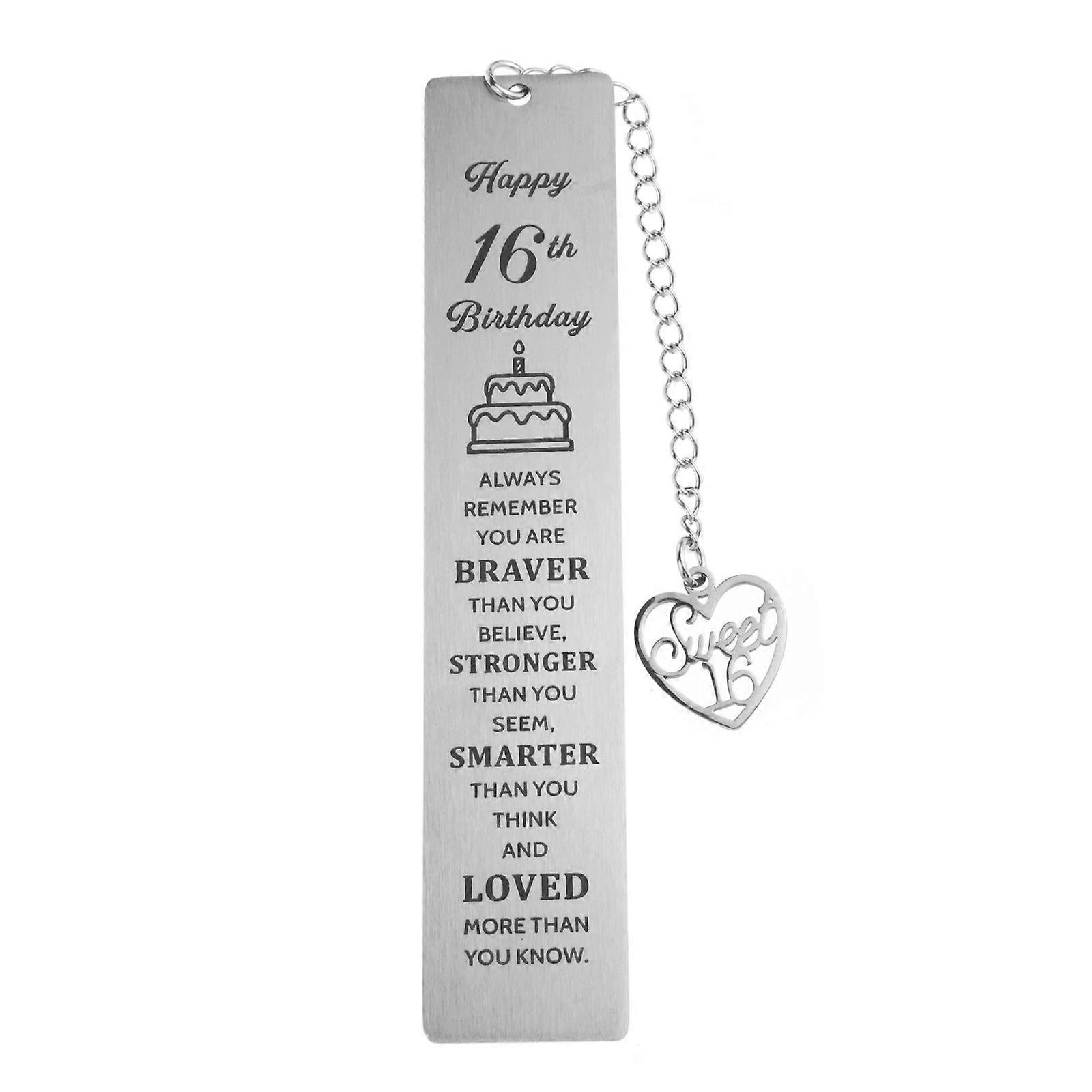1pcs Birthday Age Bookmark -16 Years Old