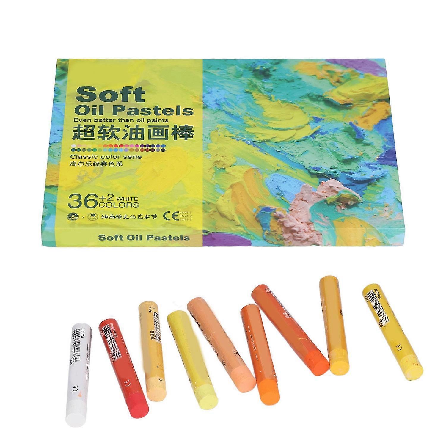 38pcs Oil Pastels Safe Reliable DIY Interesting Soft Creamy Convenient Practical Art Accessories for