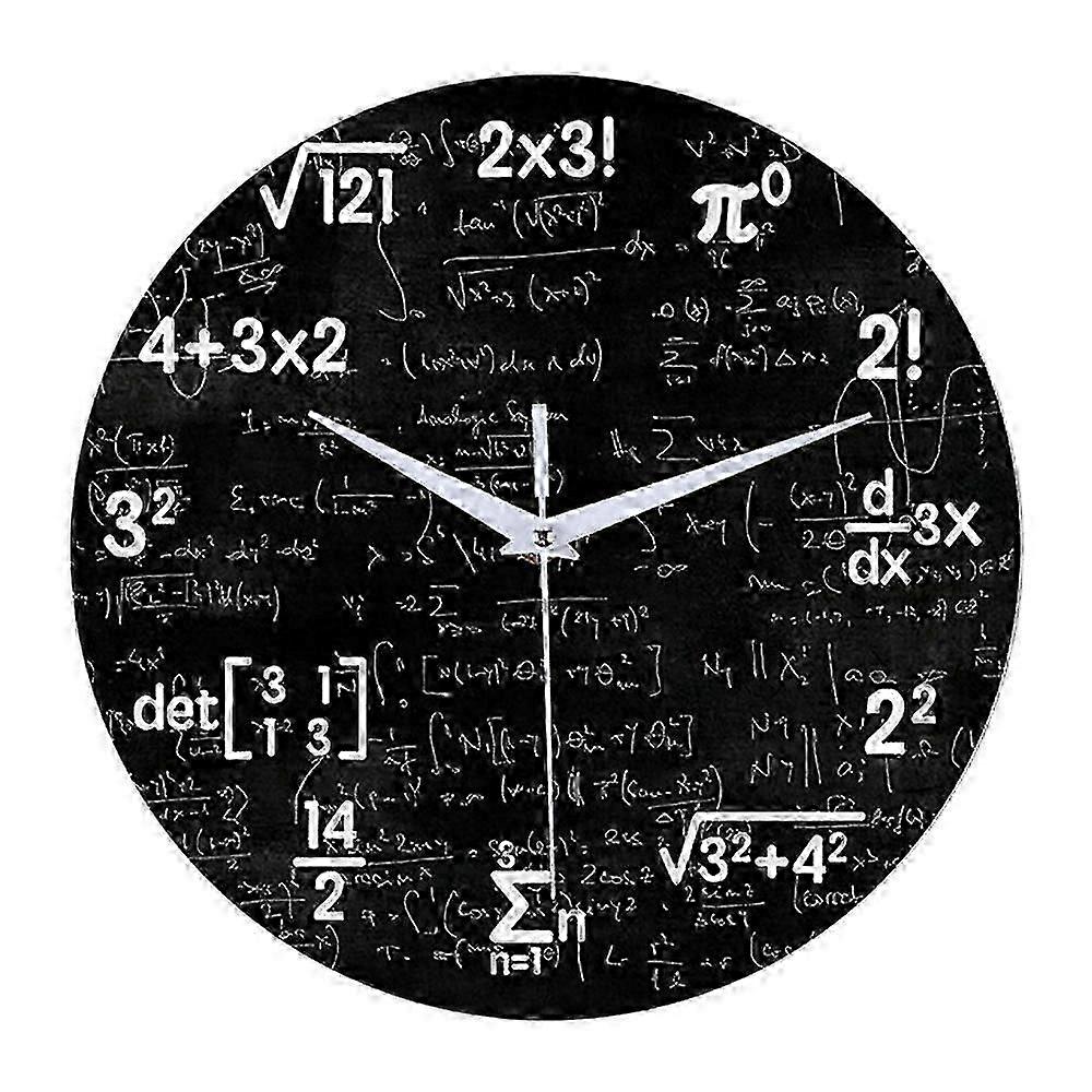 Math Wall Clock,Mathematics Clock,compatible with Kids Math compatible withmulas Icons Wall Clock Classroom Decor,Gift compatible with