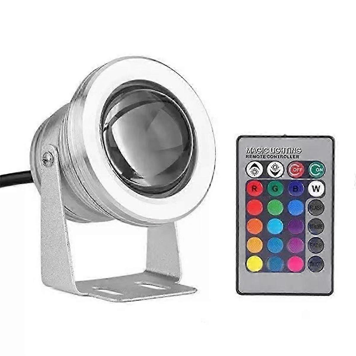 Underwater Light Embedded High Voltage 85-265v LED Floodlight RGB Fountain Pool Pond Aquarium Spotlight Bulb Lamp B