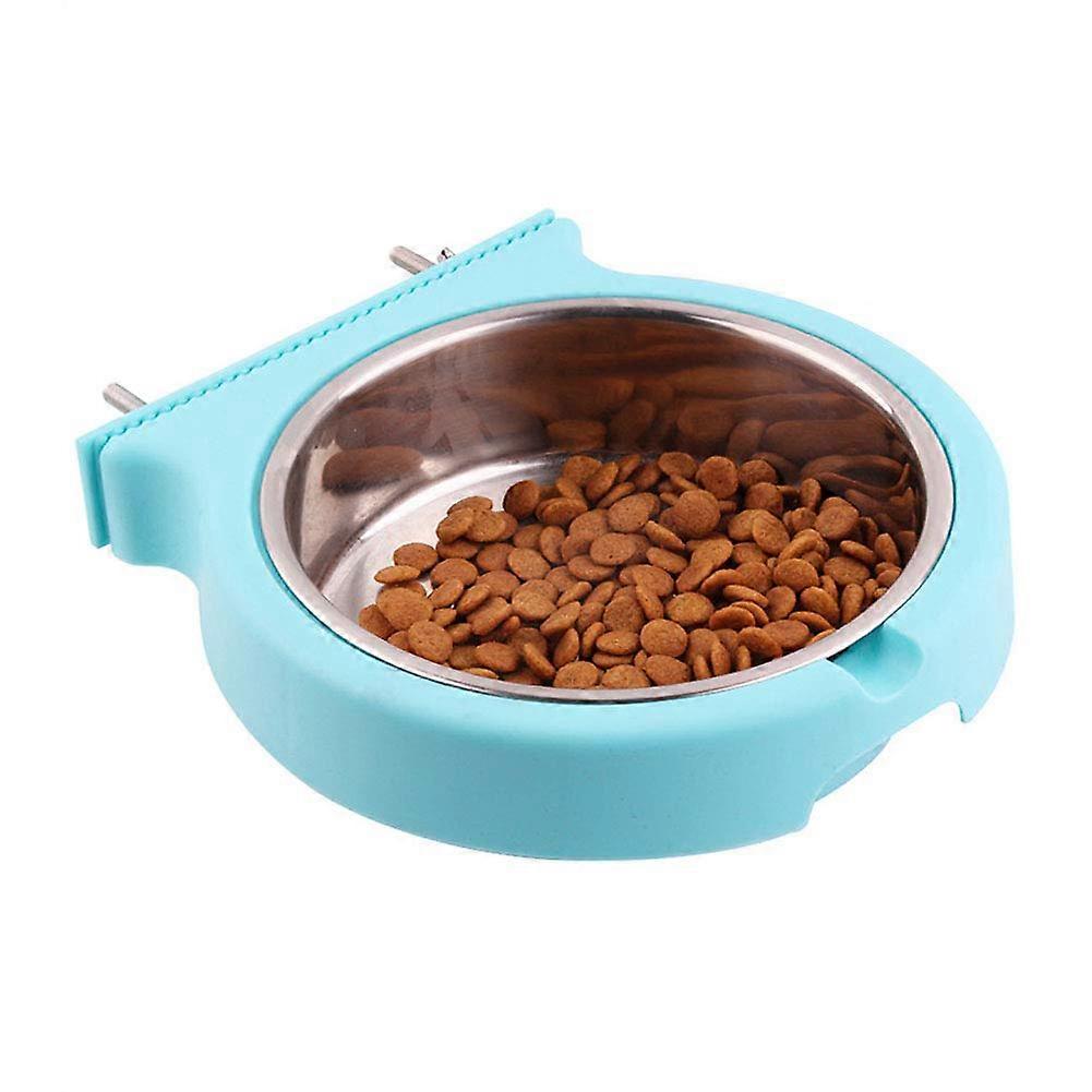 Crate Dog Cat Bowls, Removable Stainless Steel Hanging Pet Food and Water Bowls for Crates and Cages, 2-Pack