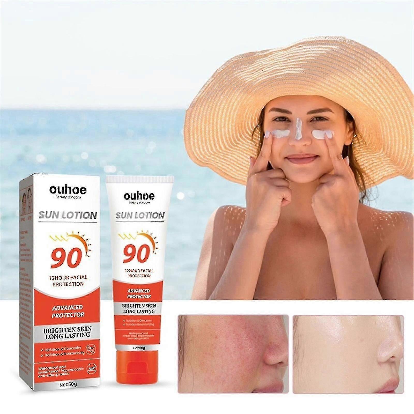 90 Sunscreen Long Lasting Protector Whitening Sunblock Moisturizing Skin Protec
