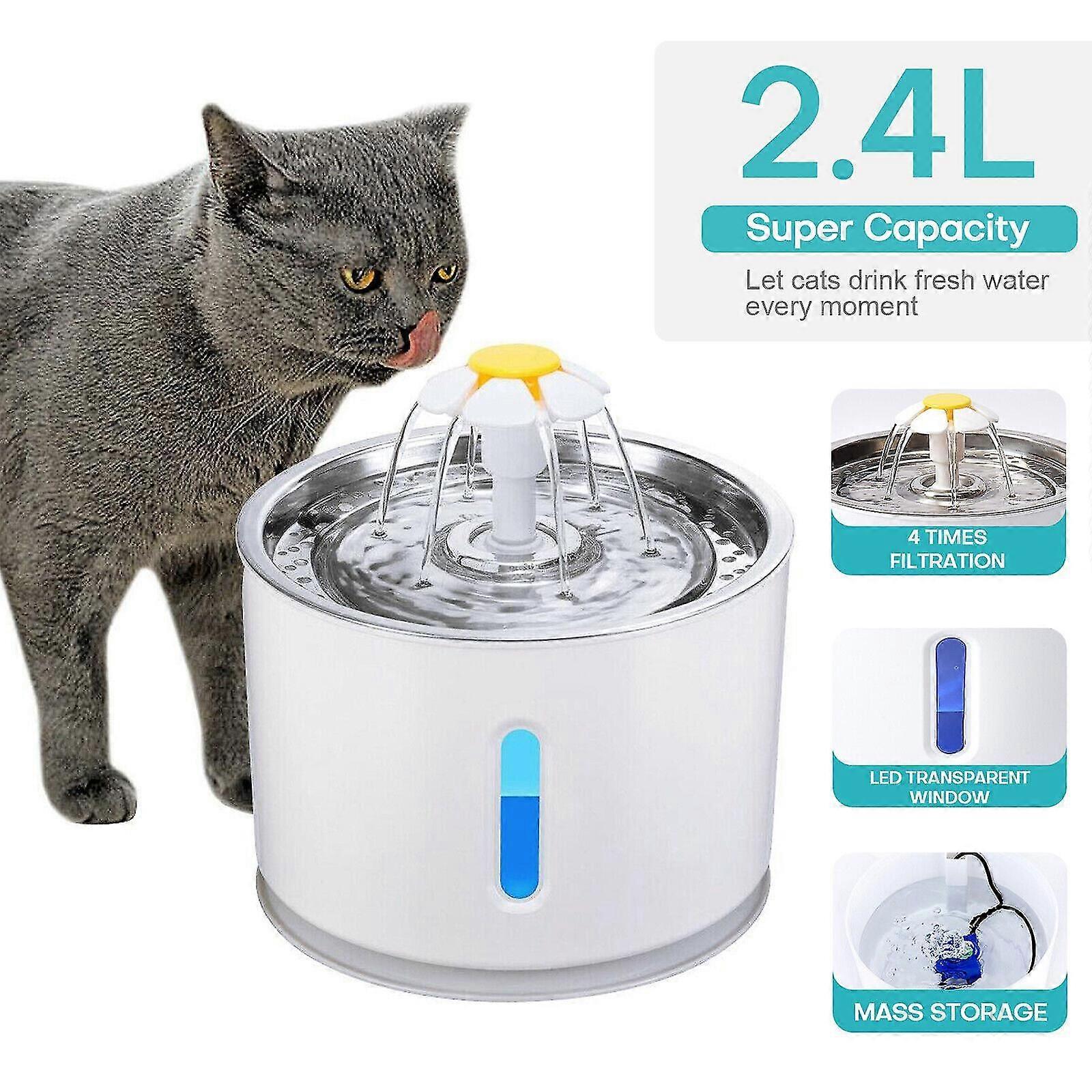 Led Usb Automatic Electric Pet Water Fountain Dog/cat Drinking Dispenser/filter