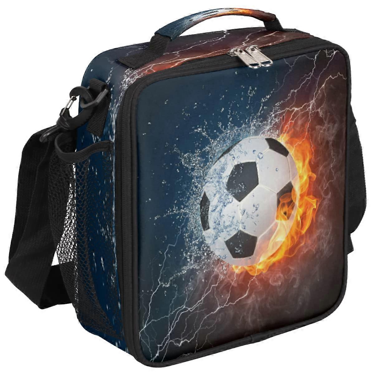 Lunch box insulated meal tote with shoulder strap