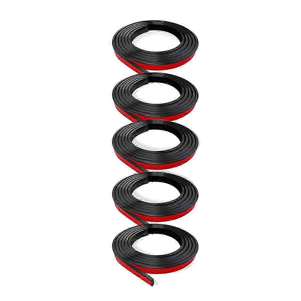 Exquisite 5 Rolls Total Window Grille Inserts Grid Kit Self Adhesive Peel and Stick Trim Simulated DIY Window Decorative Black