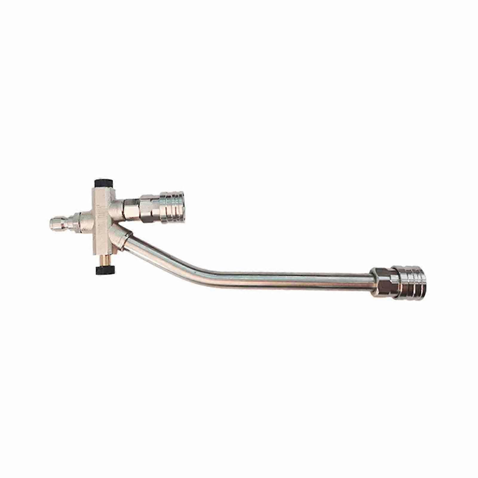 Foam Cannon Dual-Connector Accessory, Stainless Steel Pressure Washer Double Tip Attachment for Soap Cannon, 1/4'' Quick Connect