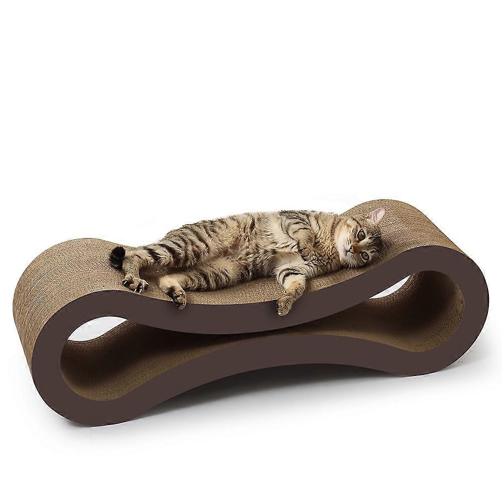Reversible Non-Toxic Cat Lounger Scratcher Includes Organic Catnip 21.6 Inch