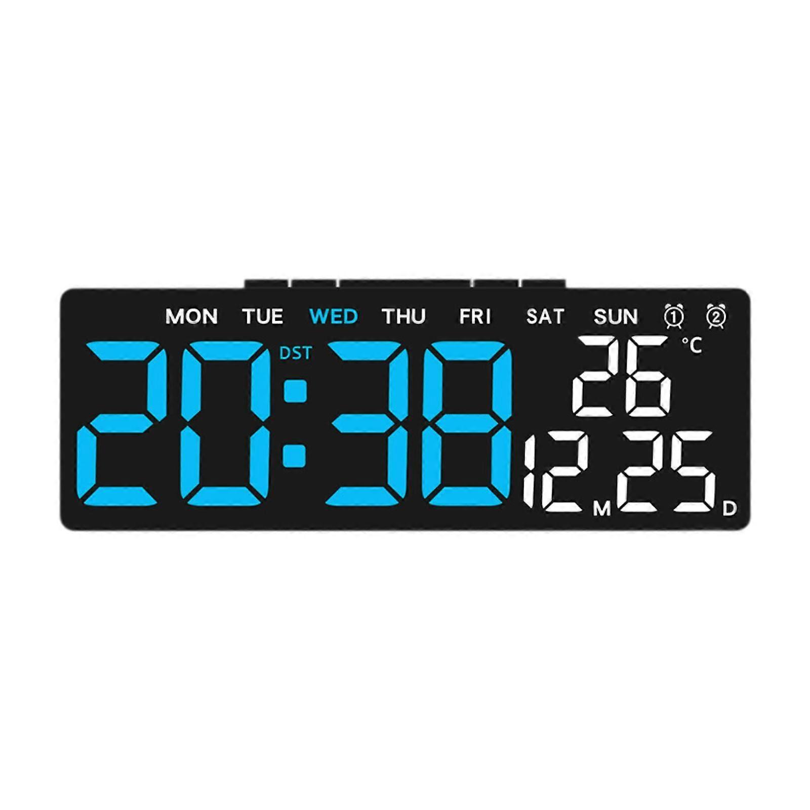 Digital Alarm Clock Multifunctional Rectangular Practical 3 Level Brightness LED