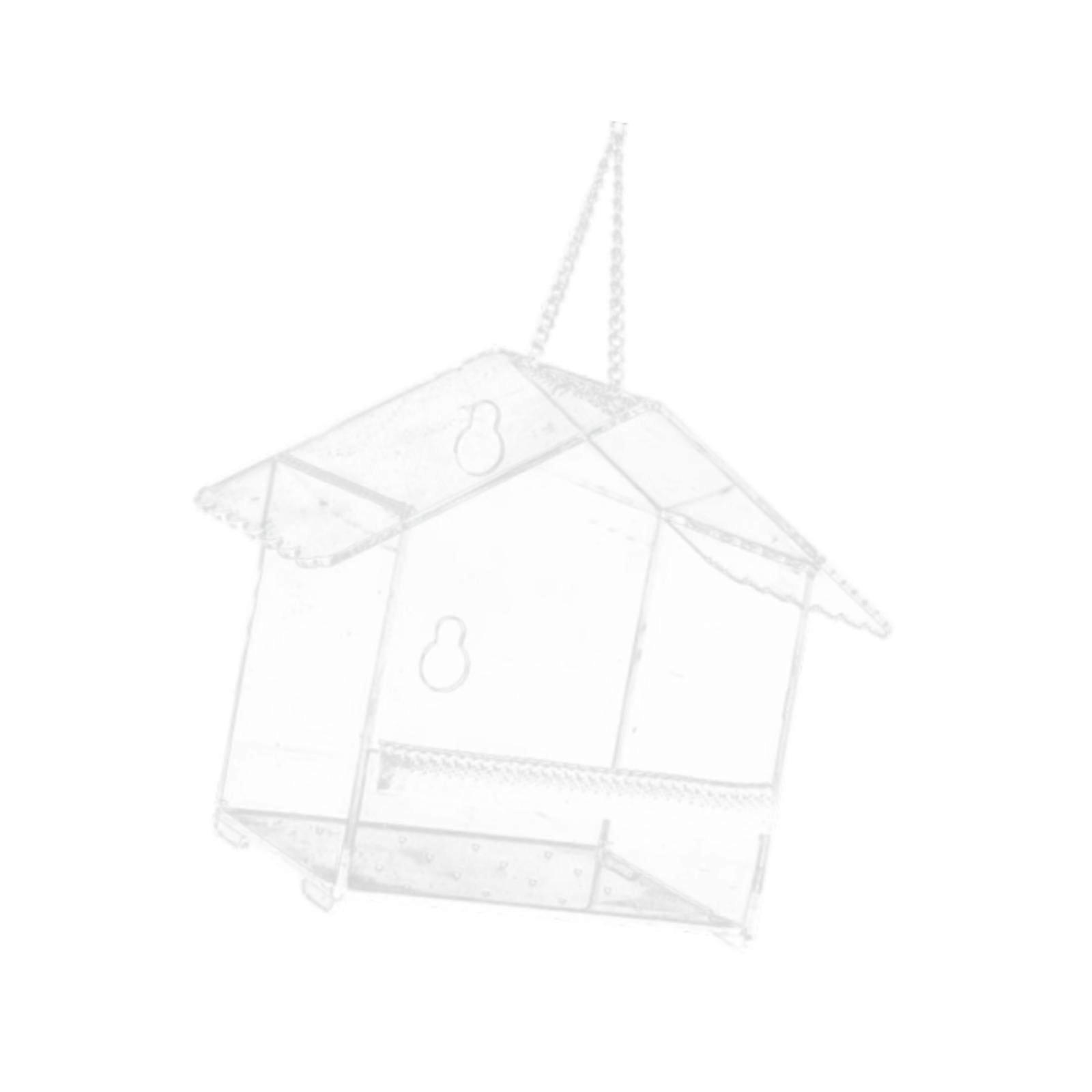 Window Bird Feeder with 2 Strong Suction Cups Transparent Acrylic Bird House