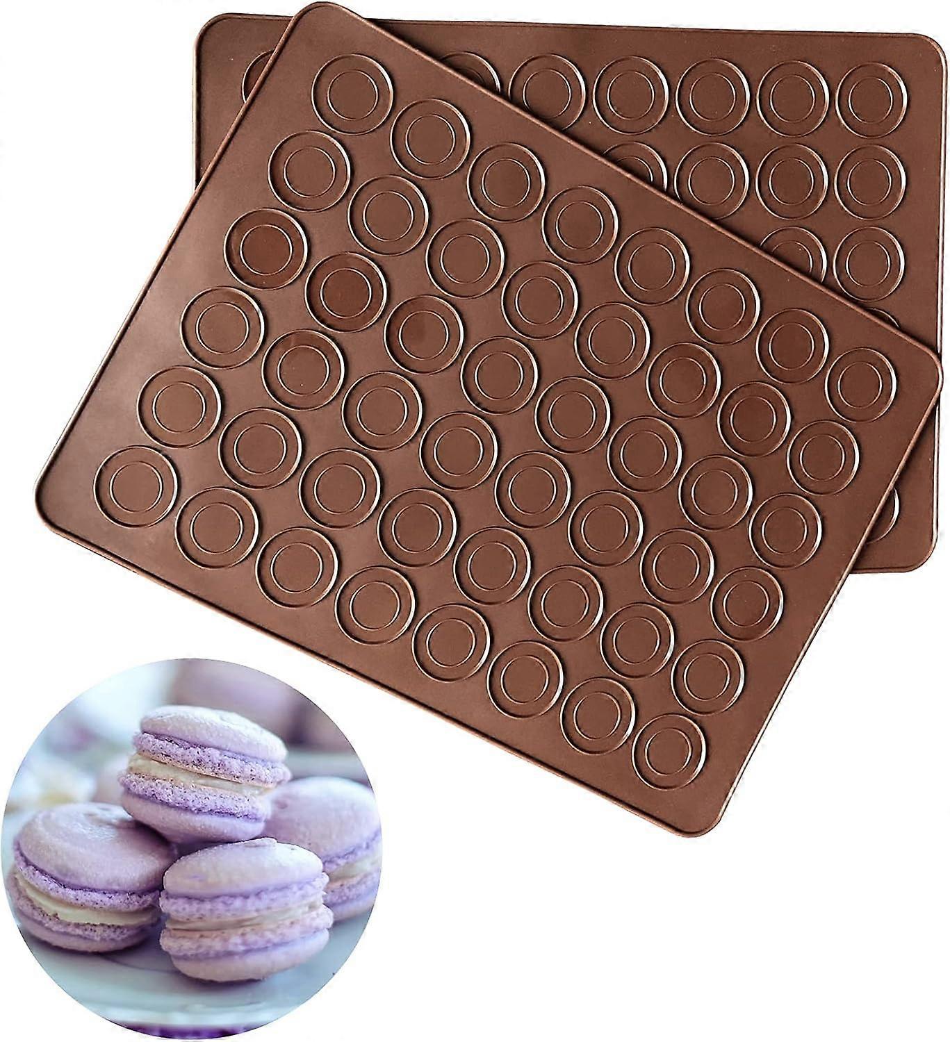 Non-Stick Easy Clean Macaron Cookie Template, Double Thickness Oven Safe Baking Mat for Professional Macaron Kit