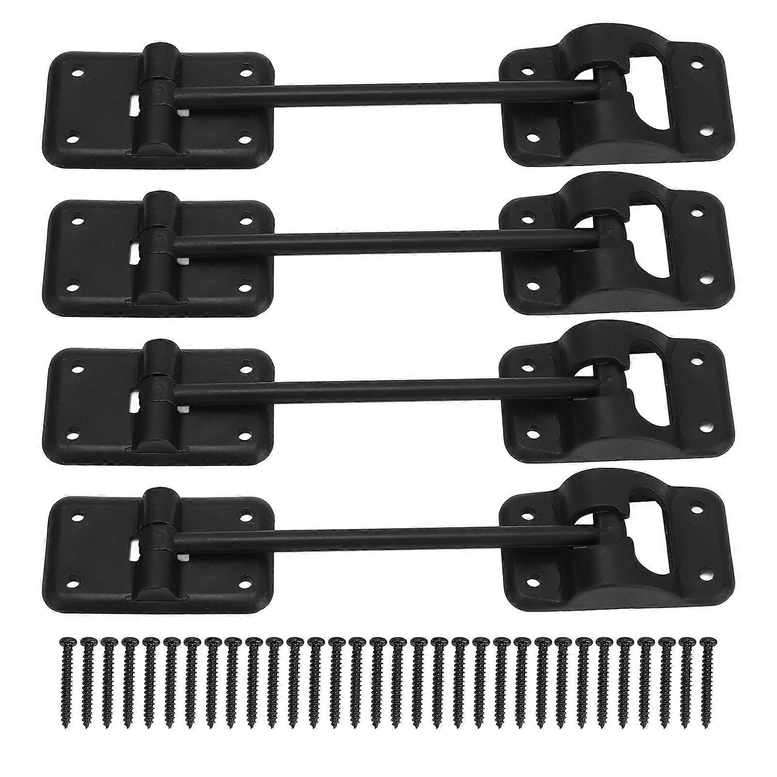 Nikou 4 Sets T Style Door Holder Catch 6 Inch Distance Between Door and Wall T Style Latch for RV Trailer