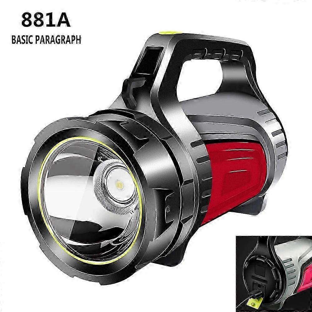 Rechargeable LED Flashlight with USB Power Bank - Powerful Searchlight & Long Standby Torch
