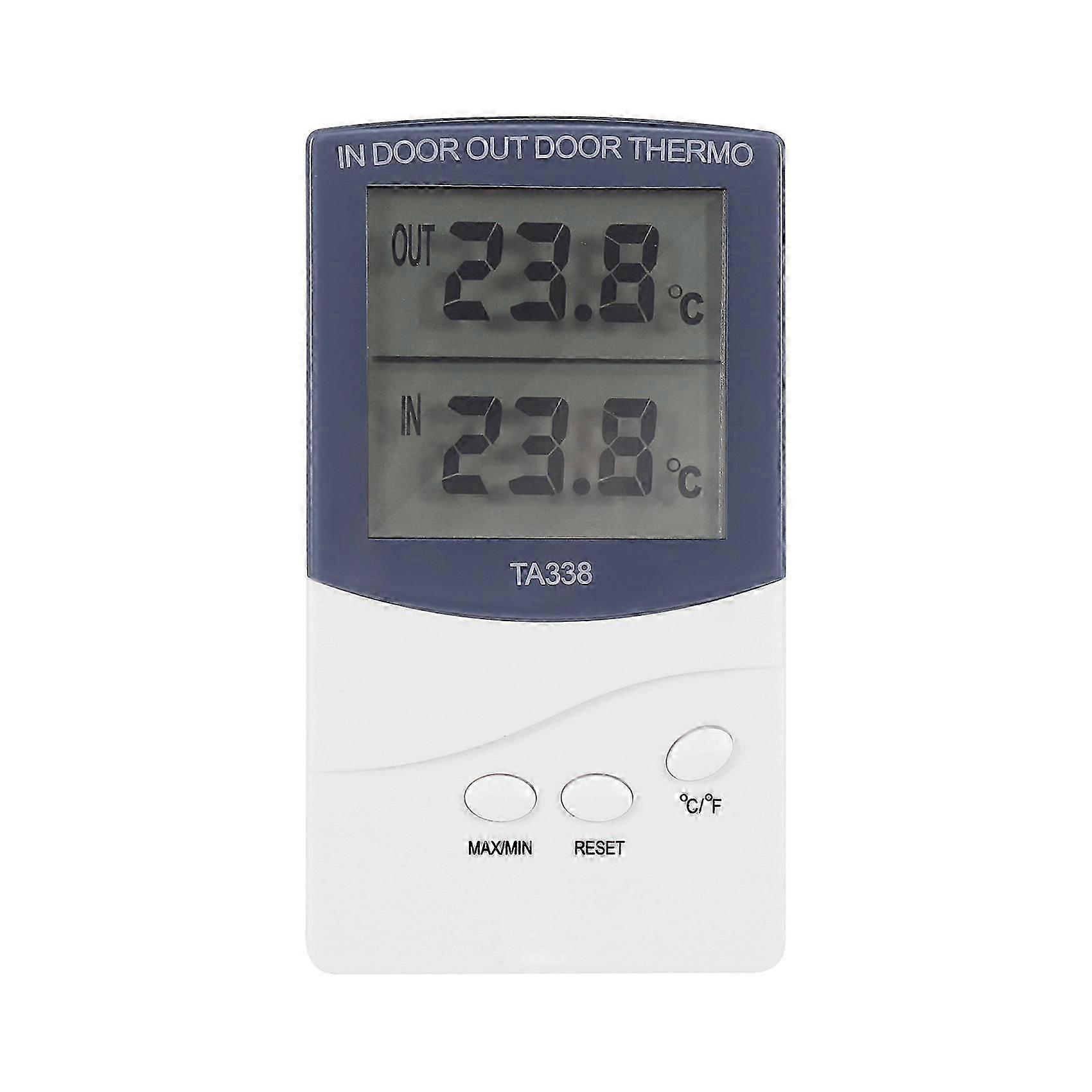 Digital thermometer inside outside temperature probe