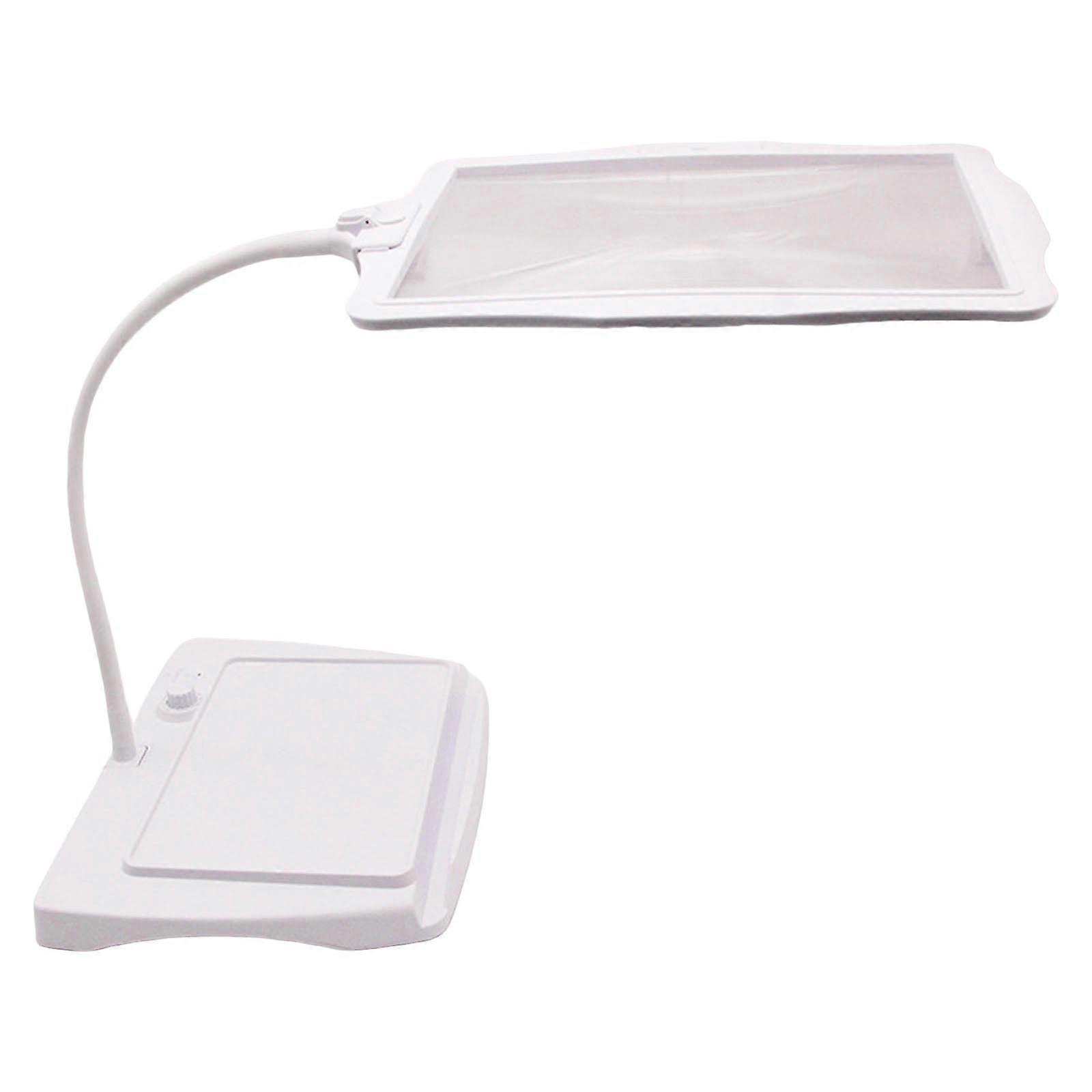 Easy Carry Magnifier with USB Rechargeable 48 LED light LED illuminates Magnifier for enhances Visibilities in Various Task White