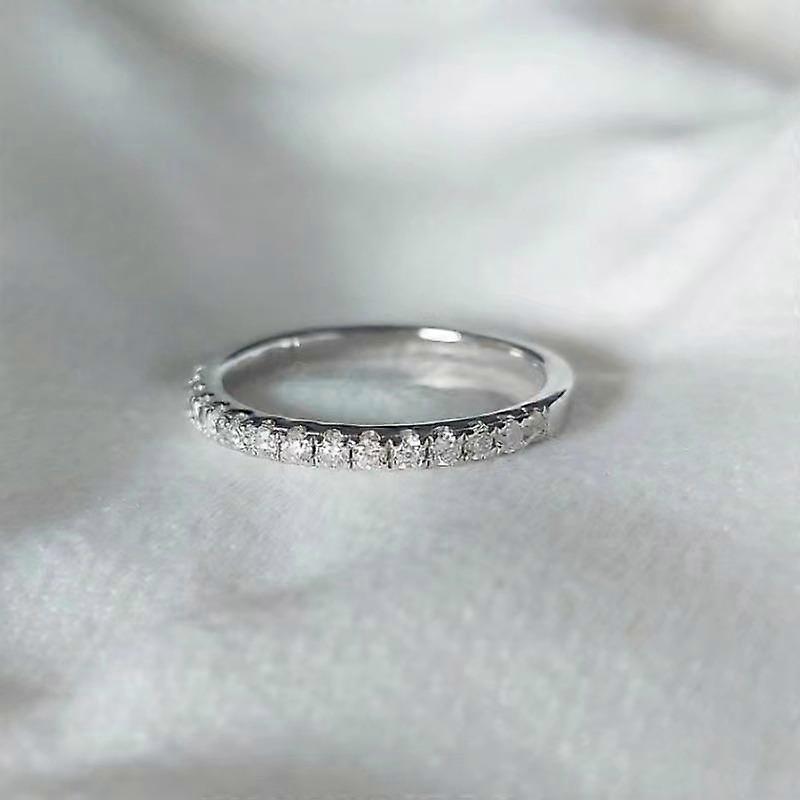 Par Ring Kvinner, Enkelt rad Diamond Bar Ring Smykker