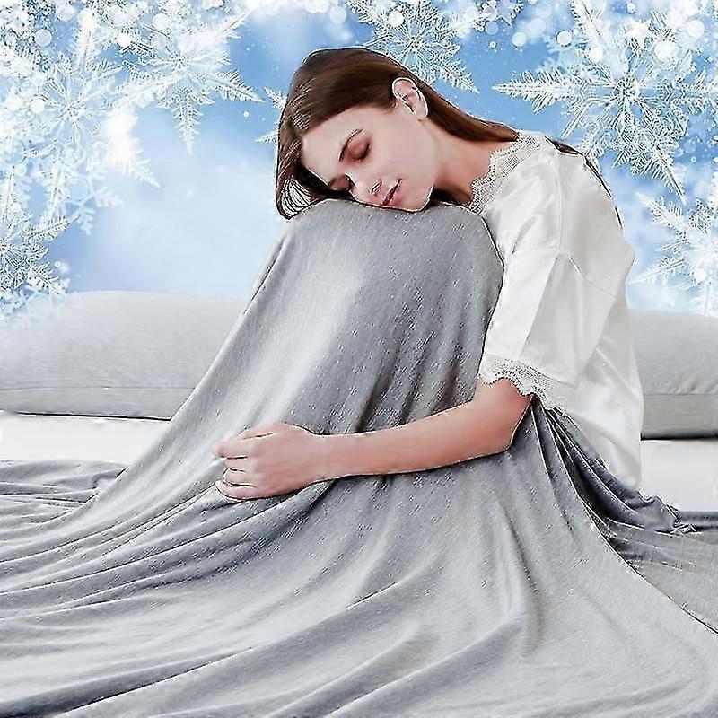 Cooling Blanket For Adults Ice Blanket With Fast Heat Dissipation, Machine Washable For Night Sweats