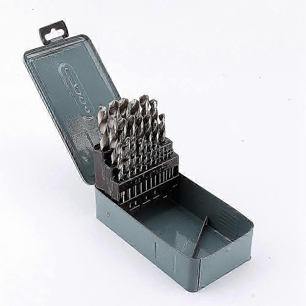 High Quality 25Pcs Twist HSS Metal Drill Set Drilling Bit Tool 1-13mm New