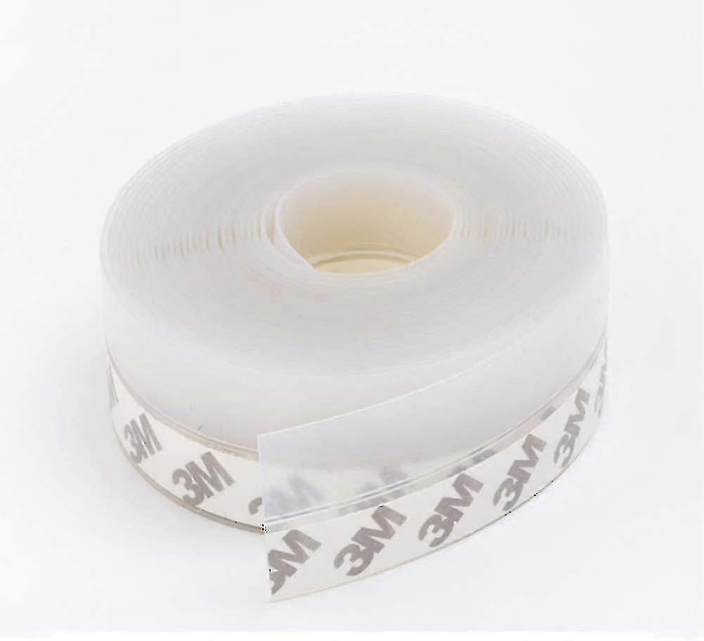 10m شريط ختم سيليكون شفاف ، شريط ختم أسفل الباب مقاوم للماء ، قطاع مانع للتسرب مقاوم للرياح والغبار أ