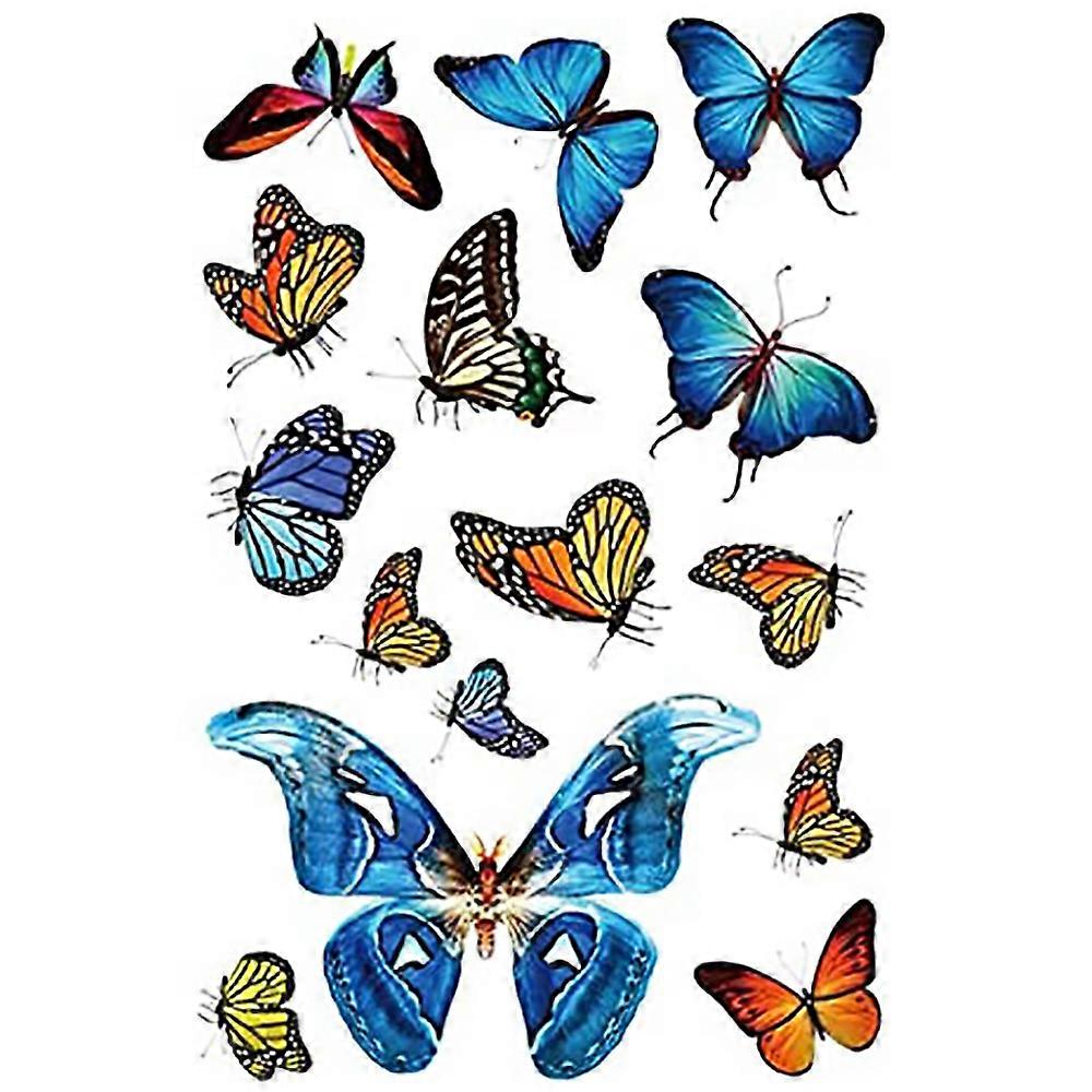 Window Decoration Spring 9 Sheets Window Stickers Spring Easter Self-Adhesive Butterfly Flowers Bird Tree Window Stickers Repeatable