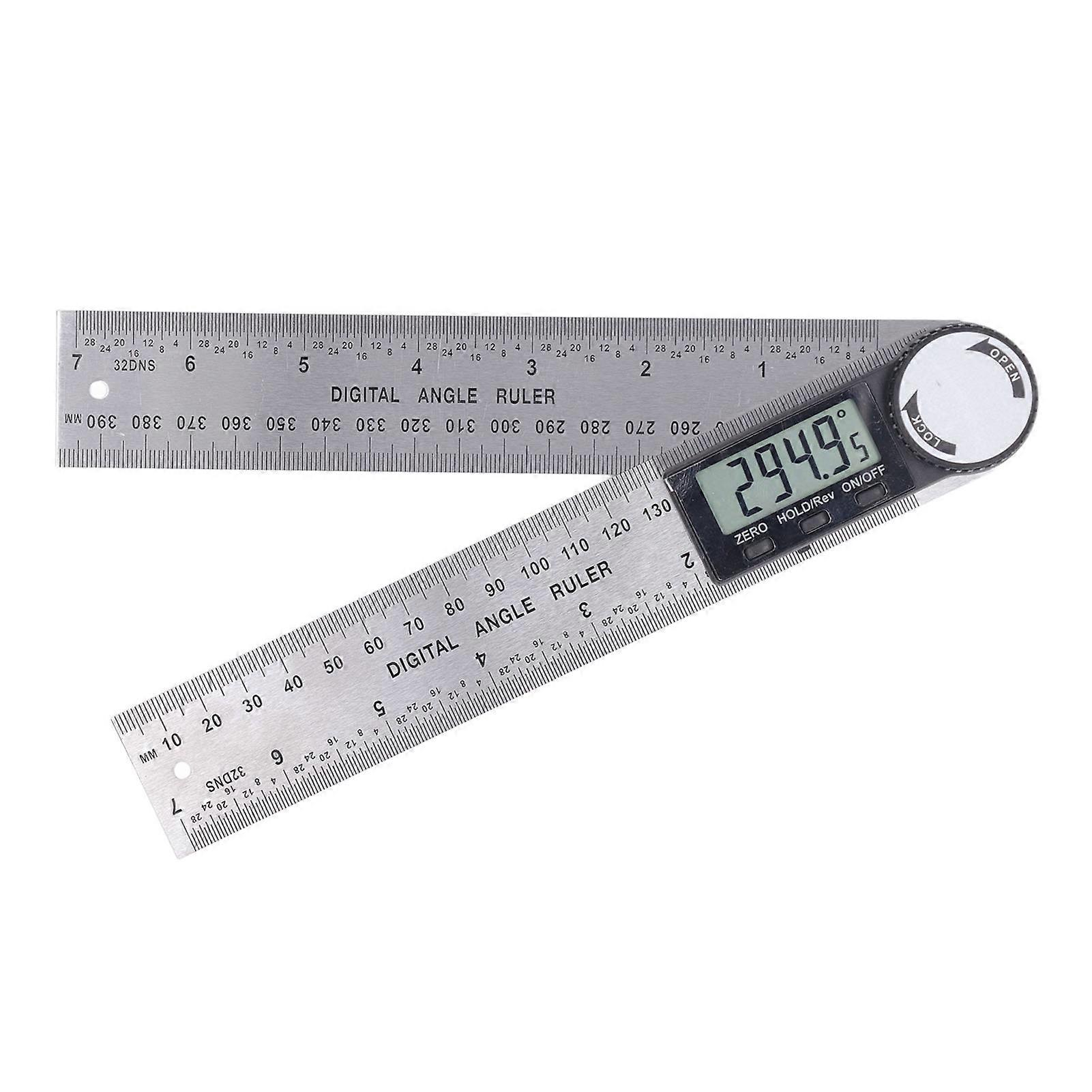 Digital 0 to 200mm 360 Degree Electronic Protractor High Accuracy LCD Display Angle Finder Ruler