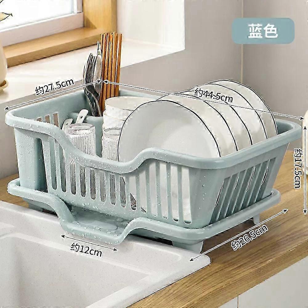 Double Layer Kitchen Dishes & Utensils Drying Organizer Rack, Dish Drying Rack