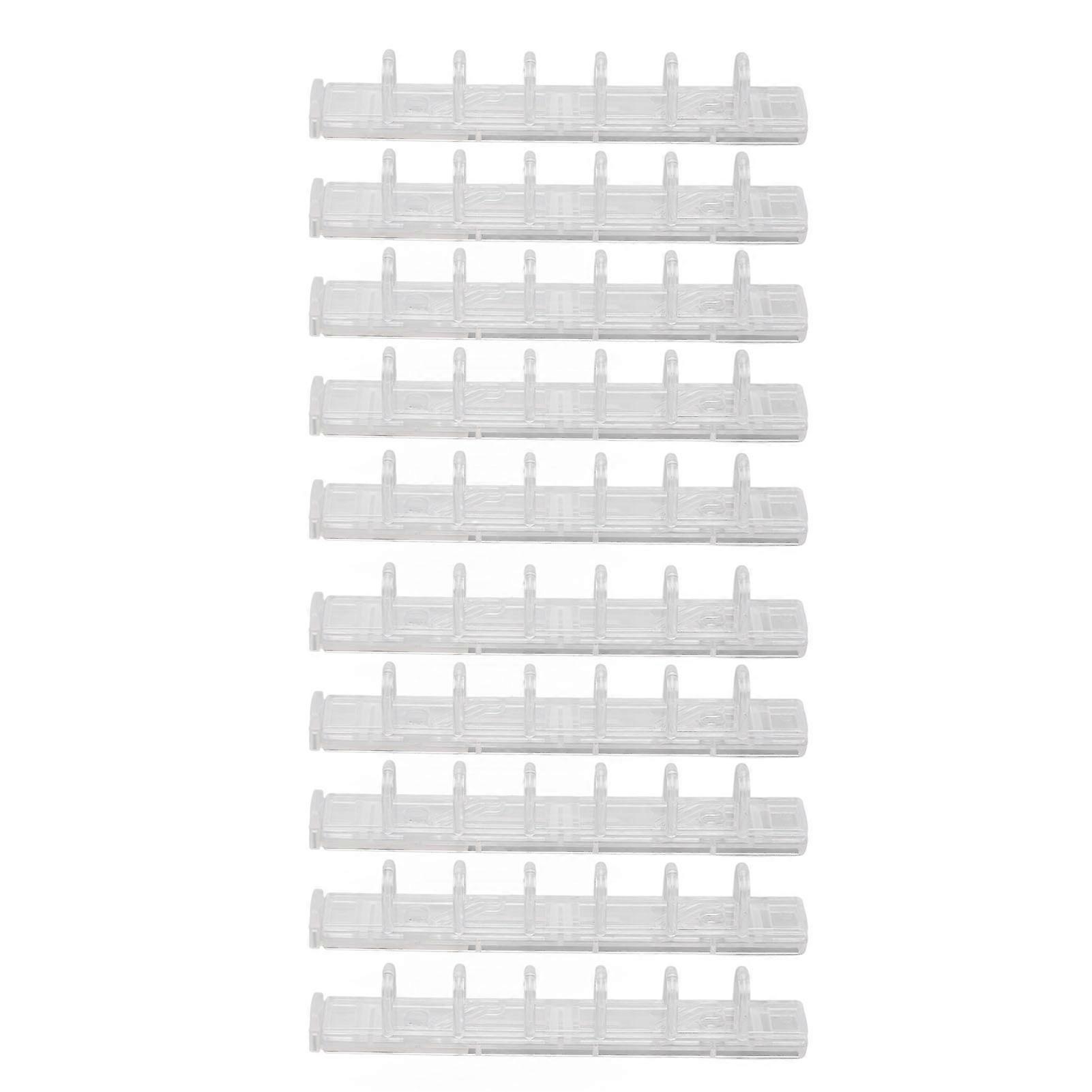 10Pcs Binding Combs ABS 6 Holes Binder Rings for Teacher Student Document Notebook Making