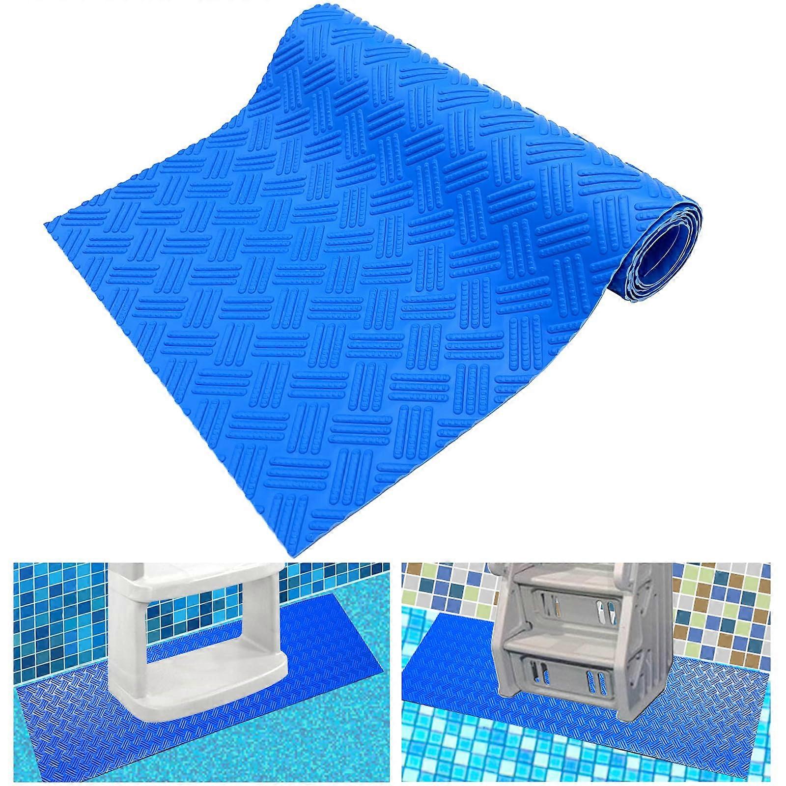 Swimming Pool Matte Matte - Protective Pool Staircase Pad Step Matte Slip Non -Slip Blue Tissue, Middle Pool Step Matt, 36 inch x 9 inch 36 x 9 inch