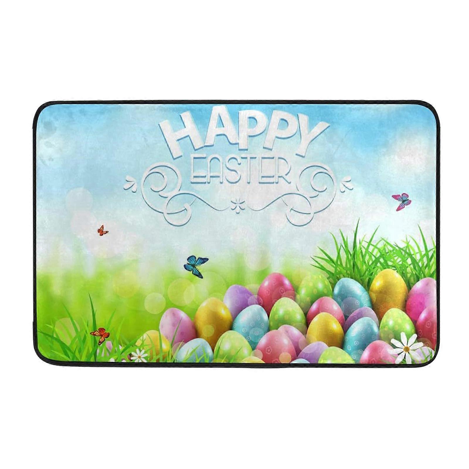 Cozy Home Essentials Covor de Paște Trei dimensiuni Lână artificială Covoraș de intrare Baie Covoraș antiderapant Desene animate Model Decorațiuni de Paște Decorațiuni de vacanță dd