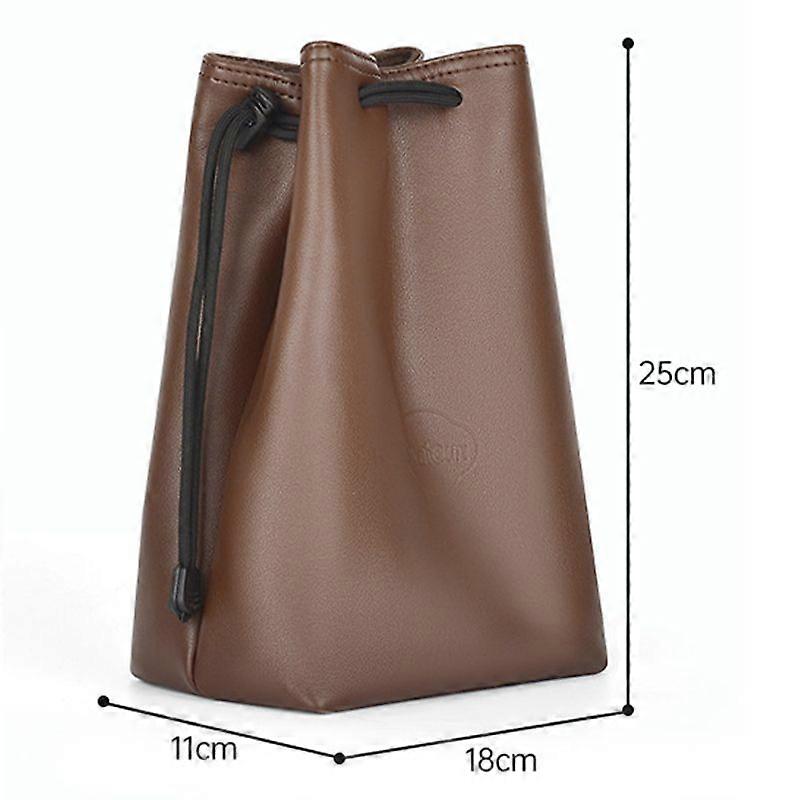 Size L Camera Bag Anti-scratch Camera Lens Bag PU Leather Drawstring Pouch