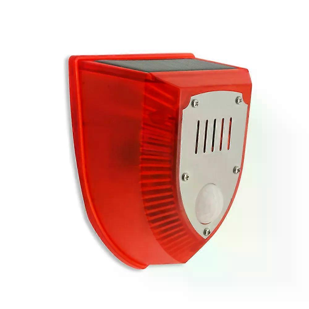 Solar Strobe Light with PIR Motion Sensor Alarm Timed Human Body Induction Infrared Alarm Light 3 Working Modes IP65 Waterproof