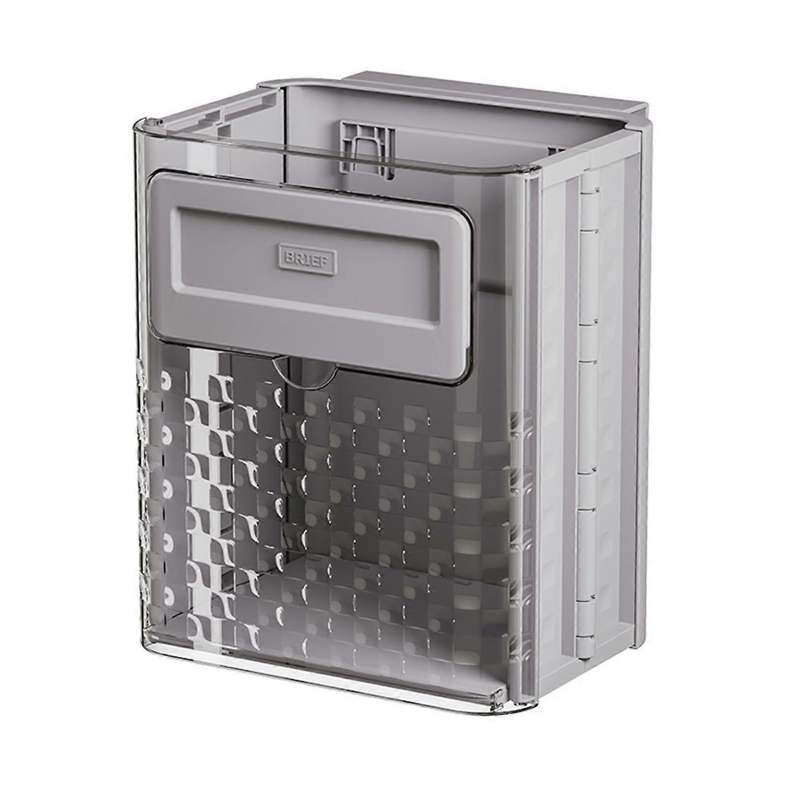 Foldable Trash Bin Trash Can for Kitchen/Camping/Bathroom/Office/Bedroom Hanging Waste Bin Space Saving and Convenient