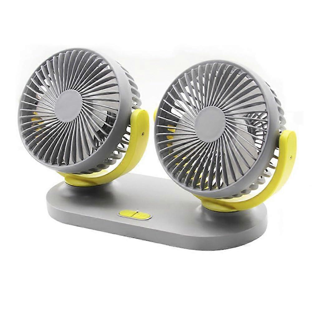 Double Head Car Cooling Fan USB Powered Vehicle Cooling Fan For Car Dashboard And Desk Use 2-Head Car Fan Model A
