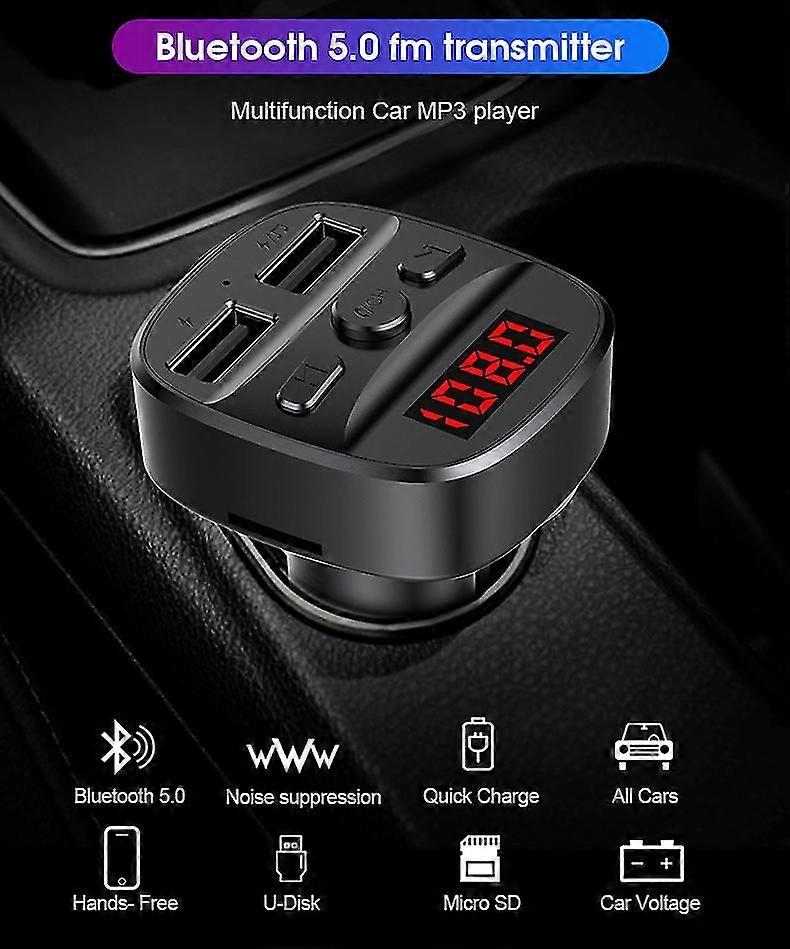 Car Charger Fast Charge/ Mp3 Bluetooth Player/ Fm Transmitter